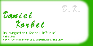 daniel korbel business card